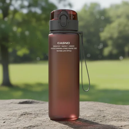 CASNO water bottle 560 ml with matte coating red
