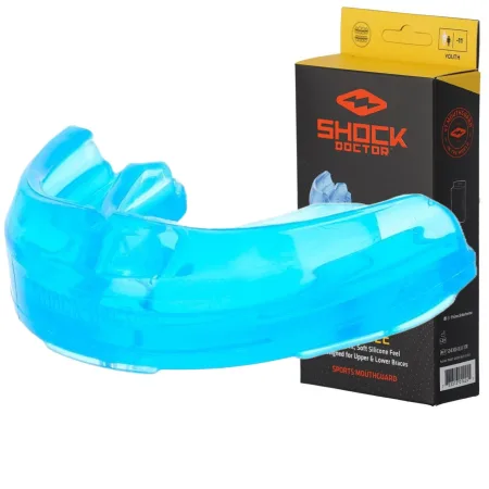 Shock Doctor Single Braces Mouthguard for Braces Adult (age 12+) Blue (art. 4100-BLU-AD)