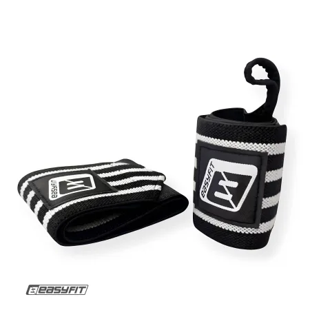 Кистьові бинти EasyFit 50х8 см фіксатор на зап'ястя (чорно-білі)