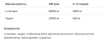 Glutamine Recovery Amino - 250 г Апельсин