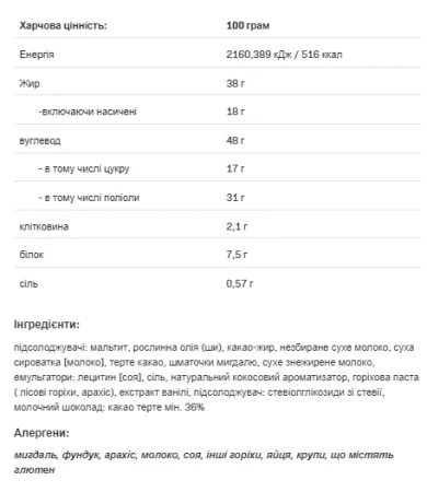 Nut Love Magic Hearts 100 г кокосові мигдальні пралине