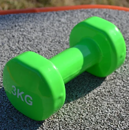 Гантель вінілова PowerPlay 4125 Achilles - 3 кг. зелена 1 шт.