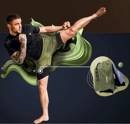 Компресійні шорти для RDX MMA T16 2-в-1 GREN/BLACK-S