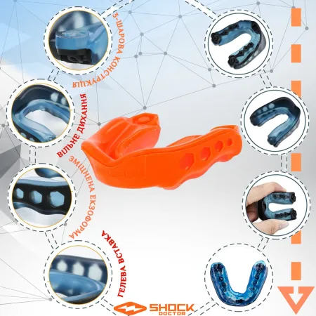 Капа Shock Doctor Gel Max доросла (вік 11+) Orange (art. 6130-OR-AD)