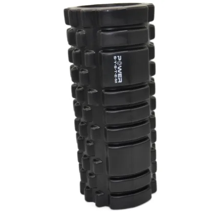 Масажний ролик роллер Power System PS-4050 Fitness Foam Roller чорний/помаранчевий 33x15 см.