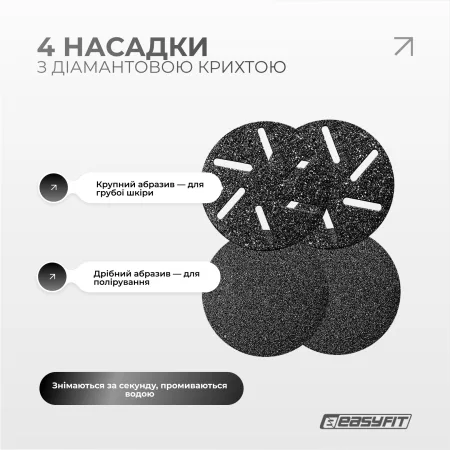 Пилка для пяток EasyFit V-Pro — вакуумная электрическая пемза с LCD-дисплеем