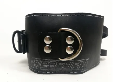 EasyFit F8 Black Leather Cable Machine Cuff