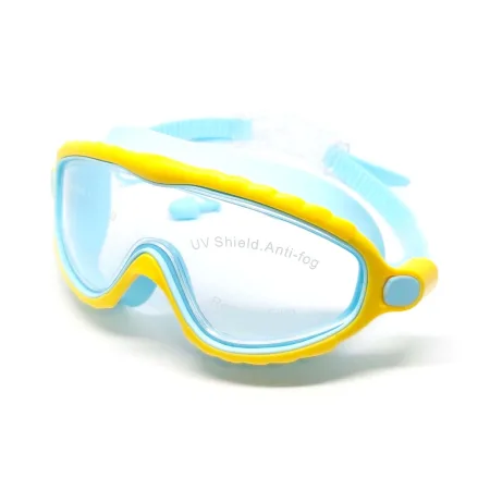 Окуляри для плавання Conquest дитячий блакитно-жовтий