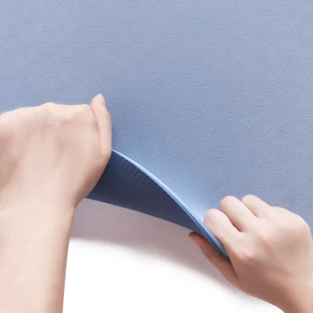 Килимок для фітнесу та йоги Sport TPE+TC 6 мм - блакитно-синій