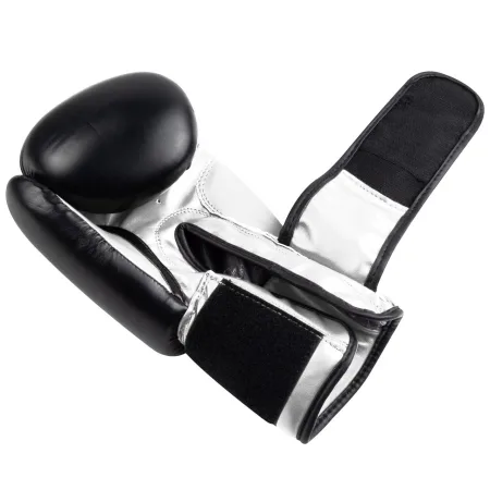 Боксерські рукавиці PowerPlay 3004 Classic чорно-білі 14 унцій