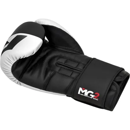 Рукавички боксерські рукавиці RDX F4 Boxing Sparring Hook&Loop WHITE/BLACK 14 унцій (капа у комплекті)