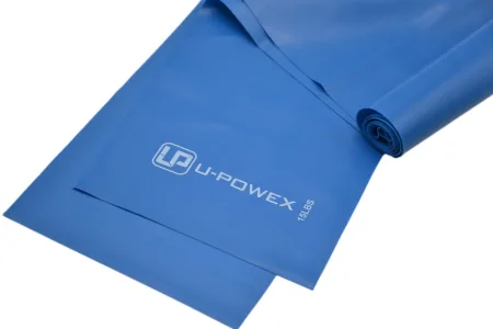 Стрічка-еспандер для фітнесу та реабілітації U-POWEX Fitness band 0,4мм. (6,8 кг) Blue