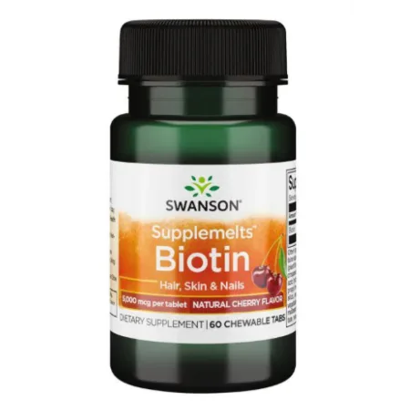 Biotin 5000 мкг - 60 жув. таблеток вишневий смак