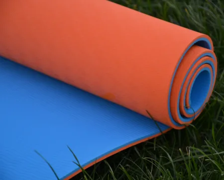 Yoga and fitness mat U-POWEX TPE Yoga mat Orange/Blue (183x61x0.6)