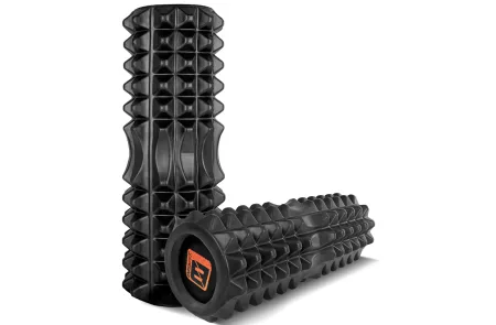 Масажний ролик EasyFit Solid Roller v.1,2s 33х13 см чорний