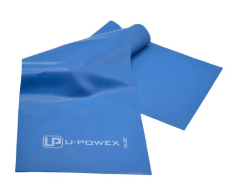 Стрічка-еспандер для фітнесу та реабілітації U-POWEX Fitness band 0,4мм. (6,8 кг) Blue