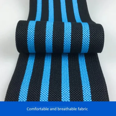 Бінти на коліна для присідань блакитний