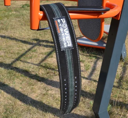 Пояс для пауерліфтингу Power System PS-3800 PowerLifting шкіряний Black/Grey Line - XXL