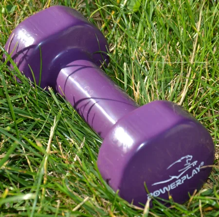 Гантелі вінілові PowerPlay 4125 Achilles 2*2,5 кг. фіолетові (пара - 2шт.)