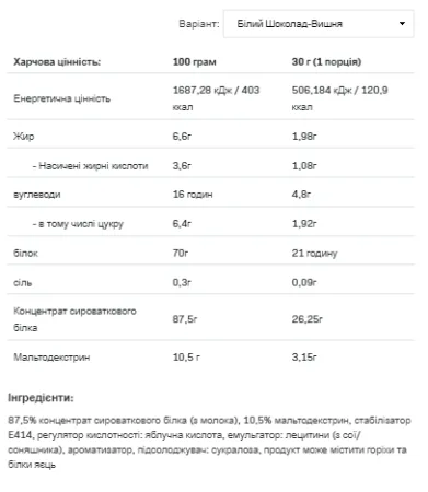 Whey Protein - 908 г вишня