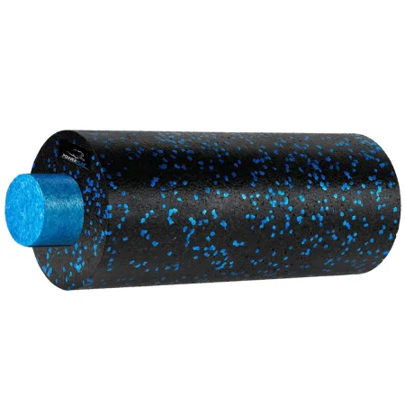 Масажний ролик (роллер) гладкий PowerPlay PP-4348 2 in 1 EPP Foam Roller чорно/синій 33x14 см
