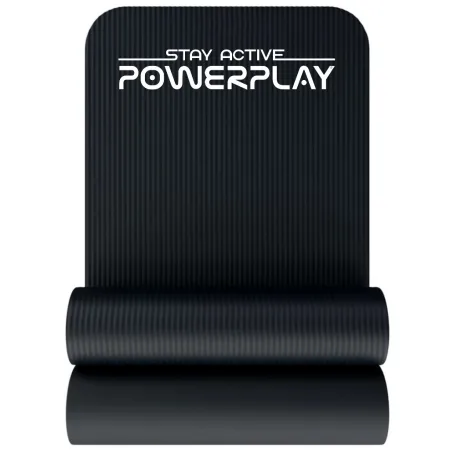 Килимок для йоги та фітнесу PowerPlay 4152 NBR Performance Mat чорний (183x61x1)