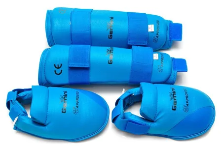 Захист гомілки та стопи для карате синій S