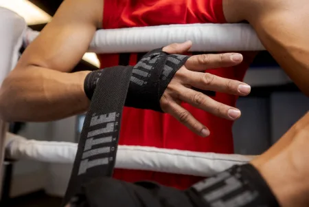 Бинти для боксу TITLE Boxing Power-Flex Elite 180" Black (4,5м.)