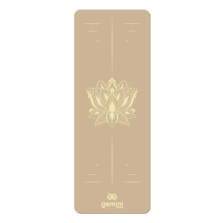 Килимок для йоги каучуковий поліуретан Pro ILLustration Sport Pro 183 см*68 см*5 мм бежевий