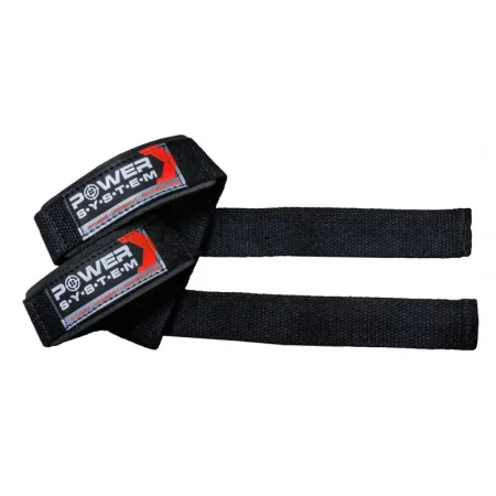Лямки для тяги Power System PS-3400 Power Straps чорний/червоний