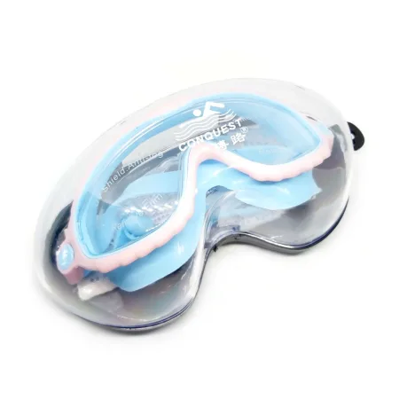 Окуляри для плавання Conquest дитячий блакитно-рожевий