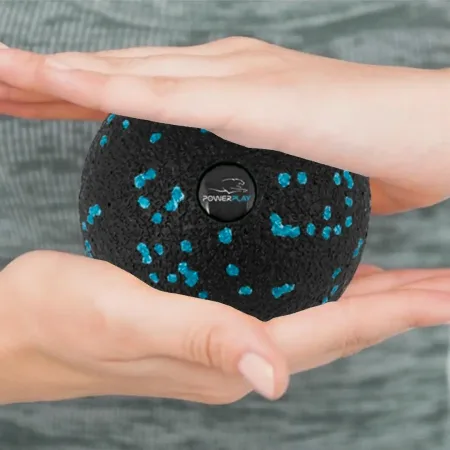 Масажний м'яч PowerPlay PP-4350 Epp Massage Ball d8 Чорно/Блакитний