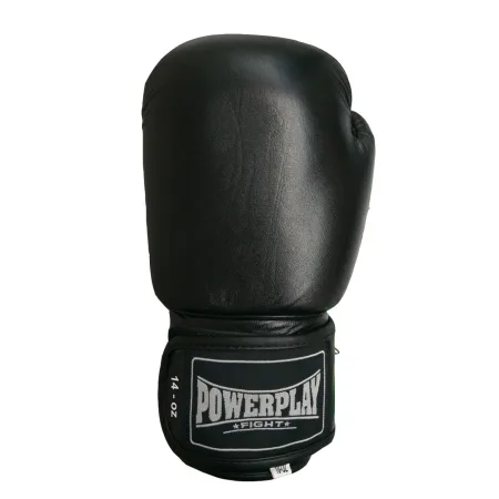Боксерські рукавиці PowerPlay 3088 Impulse чорні (натуральна шкіра) 14 унцій