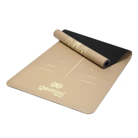 Килимок для йоги каучуковий поліуретан Pro ILLustration Sport Pro 183 см*68 см*5 мм бежевий