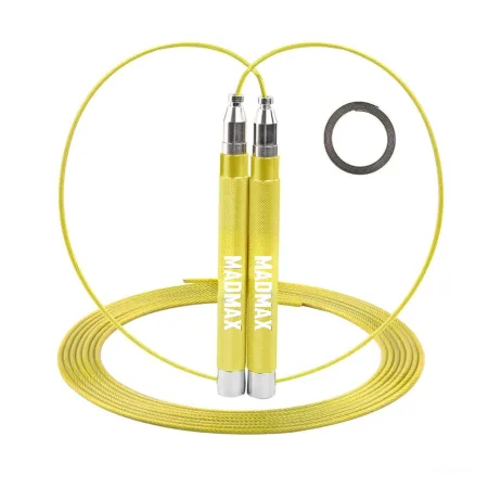 Скакалка скоростная на подшипниках алюминиевая MadMax MFA-286 Speed jump rope Yellow