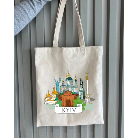 Екошопер BookOpt BK4070 "київські пейзажі" бежевий