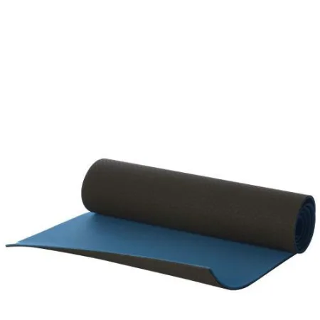 Килимок для фітнесу та йоги TPE+TC TPE-6BB 183 см 61 см 6 мм чорно-синій