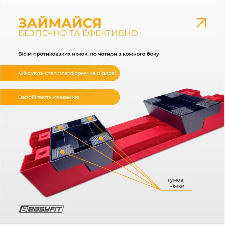 Степ для аеробіки 3-ступінчастий EasyFit