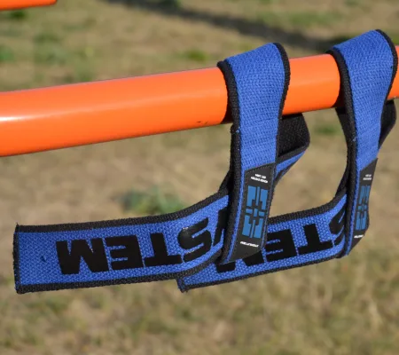 Лямки для тяги Power System PS-3401 Lifting Straps Duplex чорний/синій