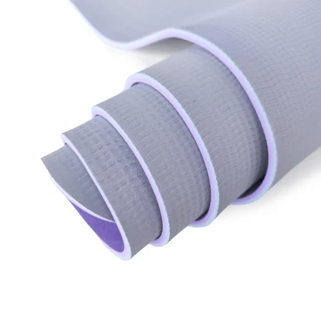 Килимок для фітнесу та йоги Sport TPE+TC 6 мм - фіолетово-сірий