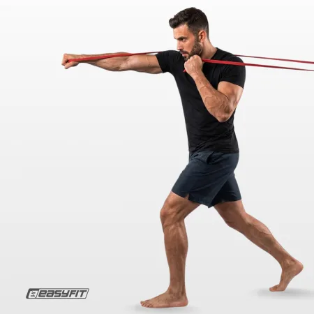 Борцівська резина EasyFit джгут 10 м Червоно-сірий Hard
