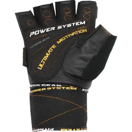 Рукавички для фітнесу Power System PS-2810 Ultimate Motivation Black/Yellow Line - XL