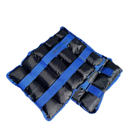 Утяжелители-манжеты с песком по 4,0 кг - черно-синий