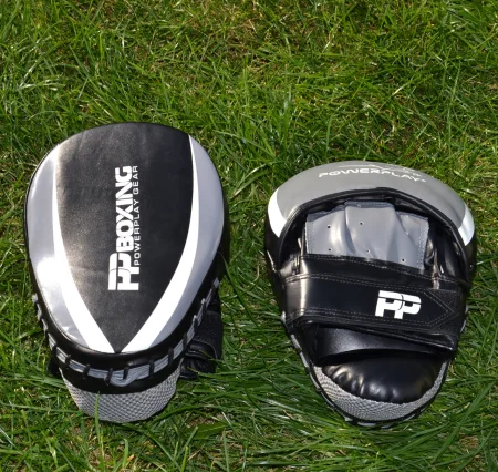 Лапи боксерські PowerPlay 3050 чорно сірі PU [пара]