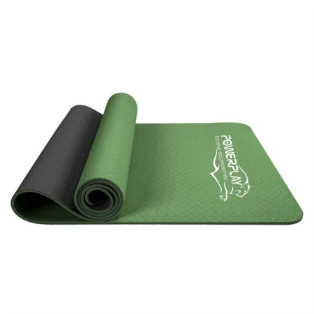 Килимок для йоги та фітнесу PowerPlay 4150 TPE Premium Performance Mat Зелений 183x61x0,6 см