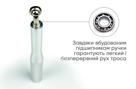 Швидкісна скакалка EasyFit Aluminium зі сталевим тросом та алюмінієвими ручками сіра