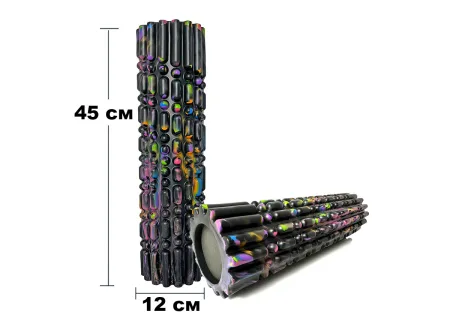 Масажний ролик EasyFit Morze 45 см чорний