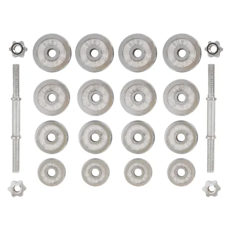 Гантелі розбірні хромовані 2 шт по 10 кг - 2 х 10 кг