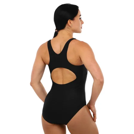 Купальник для плавання жіночий злитий Чорний EUKIVNTH XL