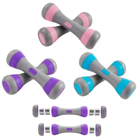 Гантелі для фітнесу набірні 2 шт по 2 кг рожевий